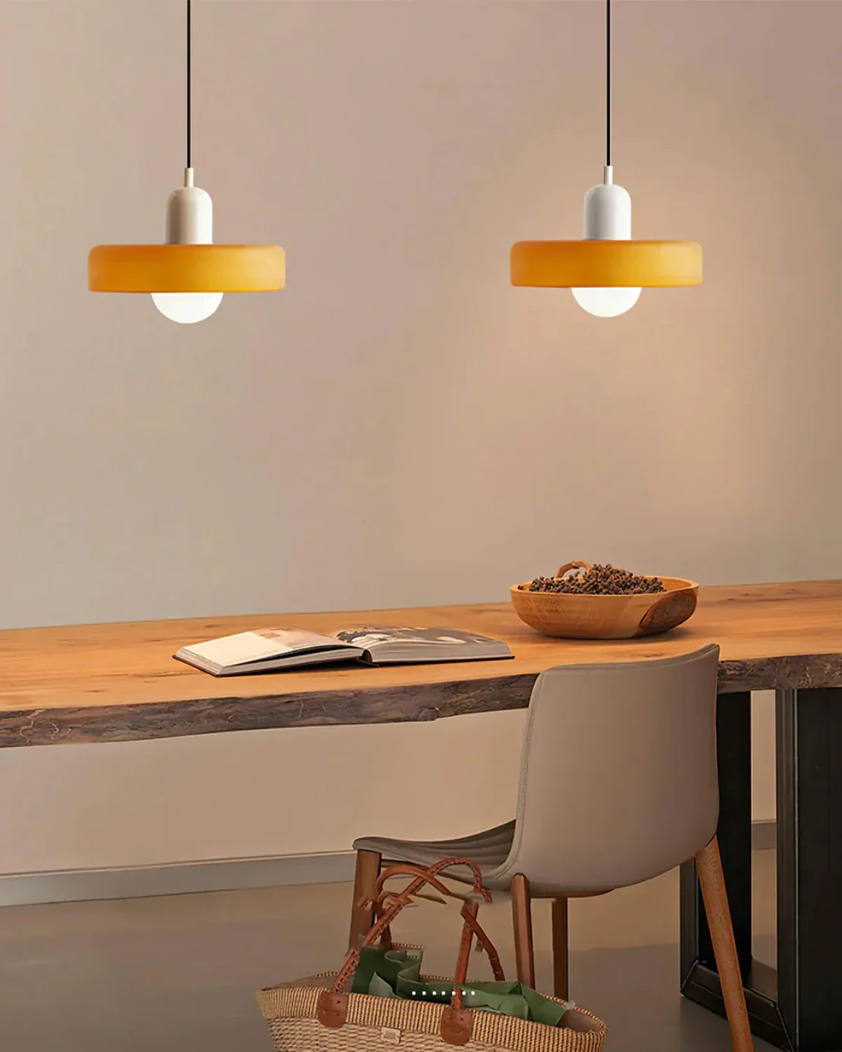 Suspenderet Pendellampe - Geometrisk Design - Blød Glød