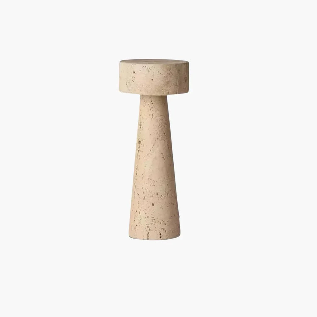Travertine Bordlampe - Elegant Design - Naturlig Finish