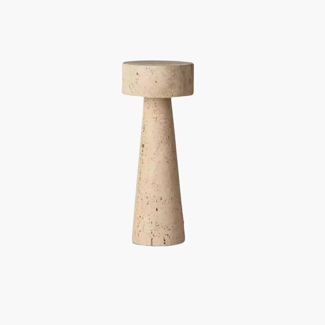 Travertine Bordlampe - Elegant Design - Naturlig Finish
