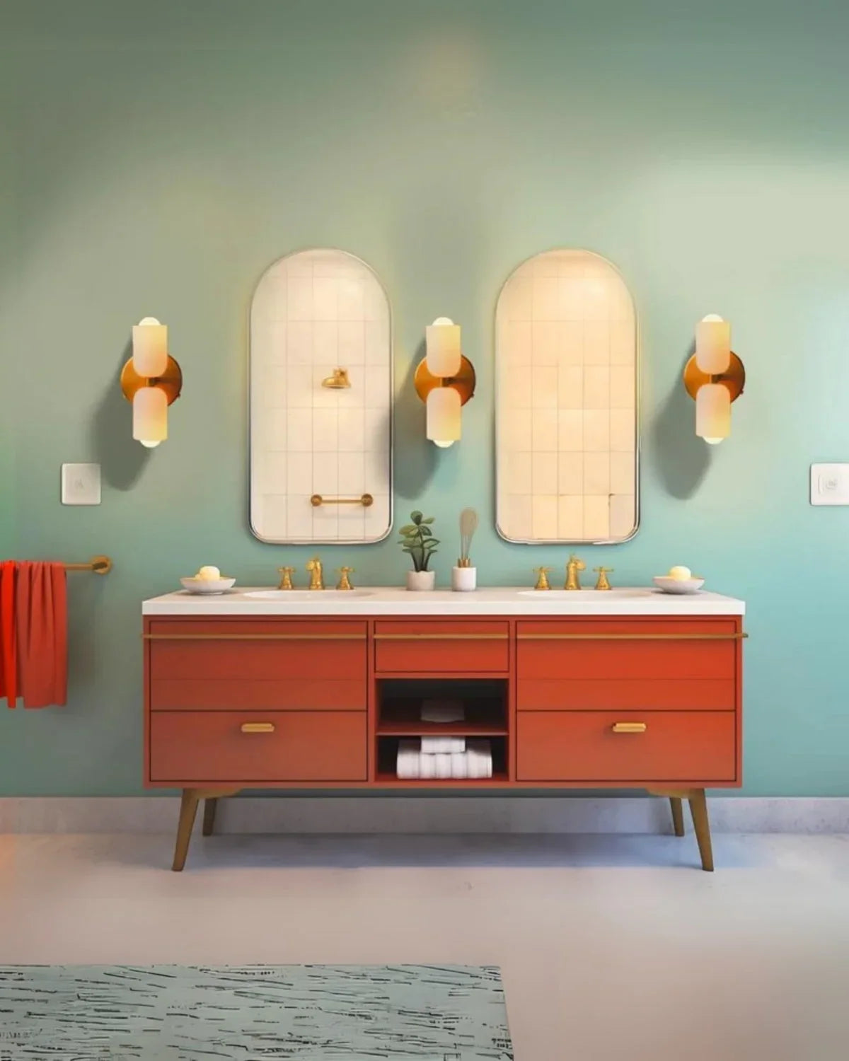 Væglampe - Dobbelt-Design - Glas Globusser