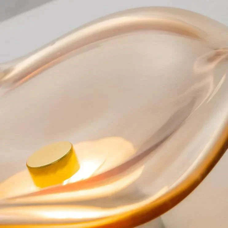 Væglampe - Ravfarvet Glas - LED Overfladelys