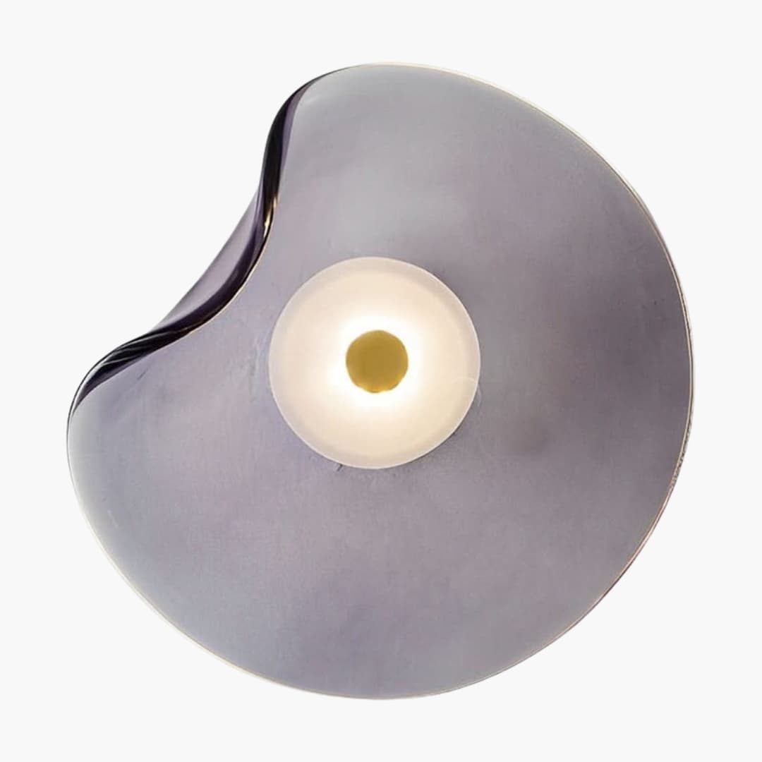 Væglampe - Ravfarvet Glas - LED Overfladelys