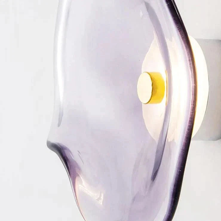 Væglampe - Ravfarvet Glas - LED Overfladelys