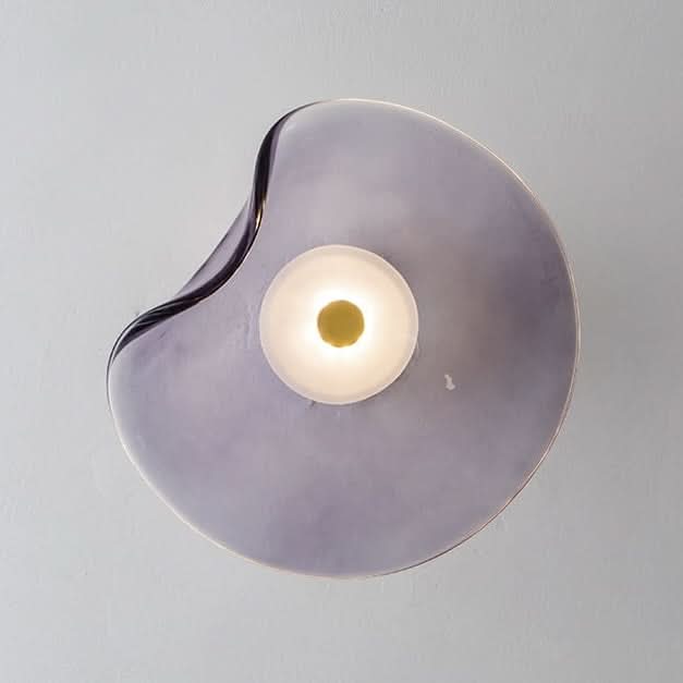 Væglampe - Ravfarvet Glas - LED Overfladelys