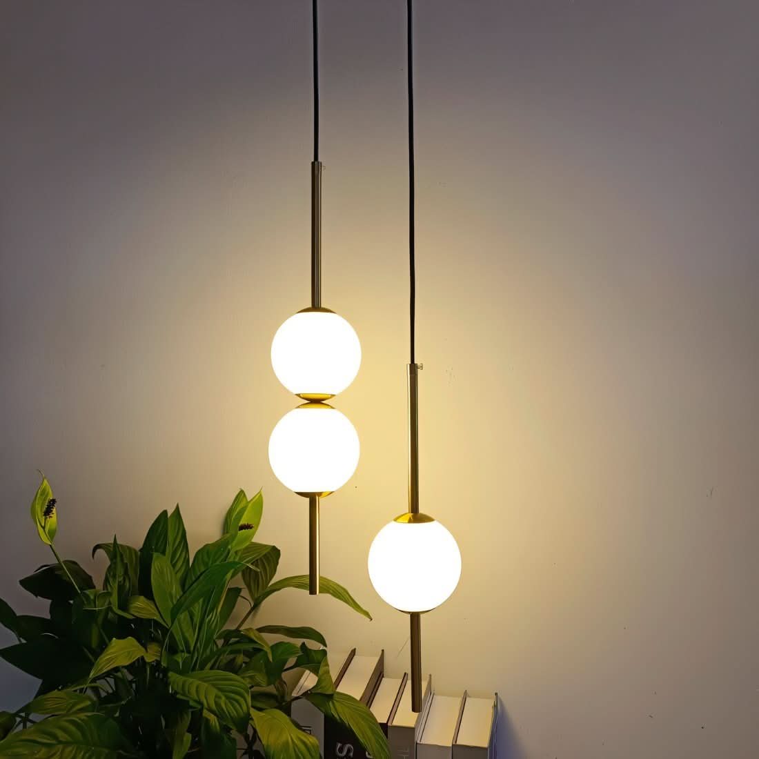 Loftlampe - LED Glaskugle - Justerbar Ledning